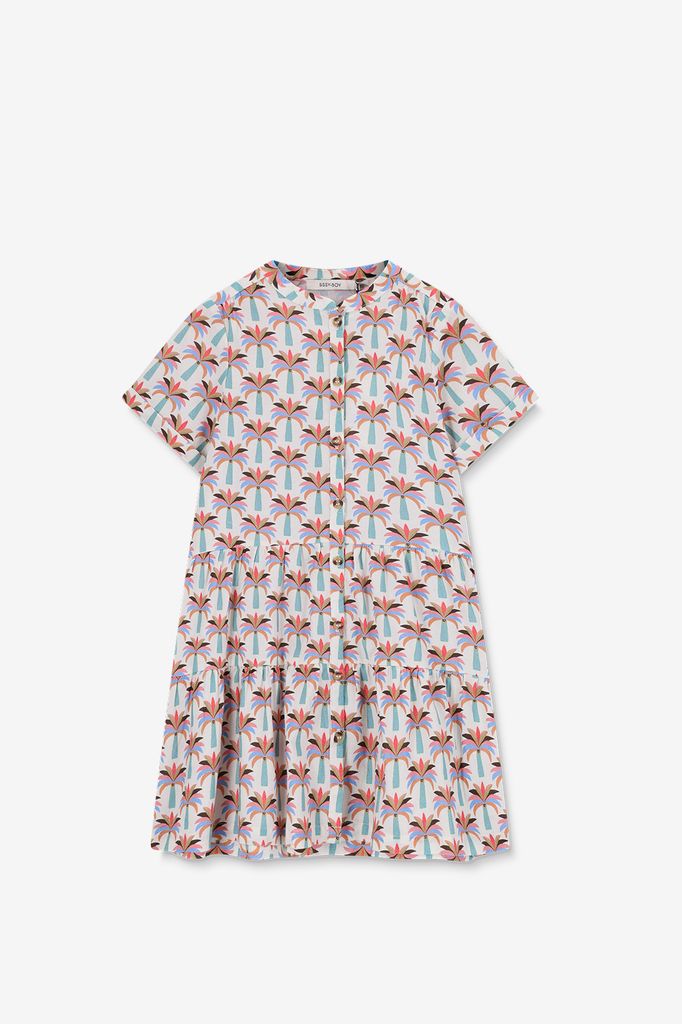 Sissy-Boy Witte Jurk Met Palmboom Print