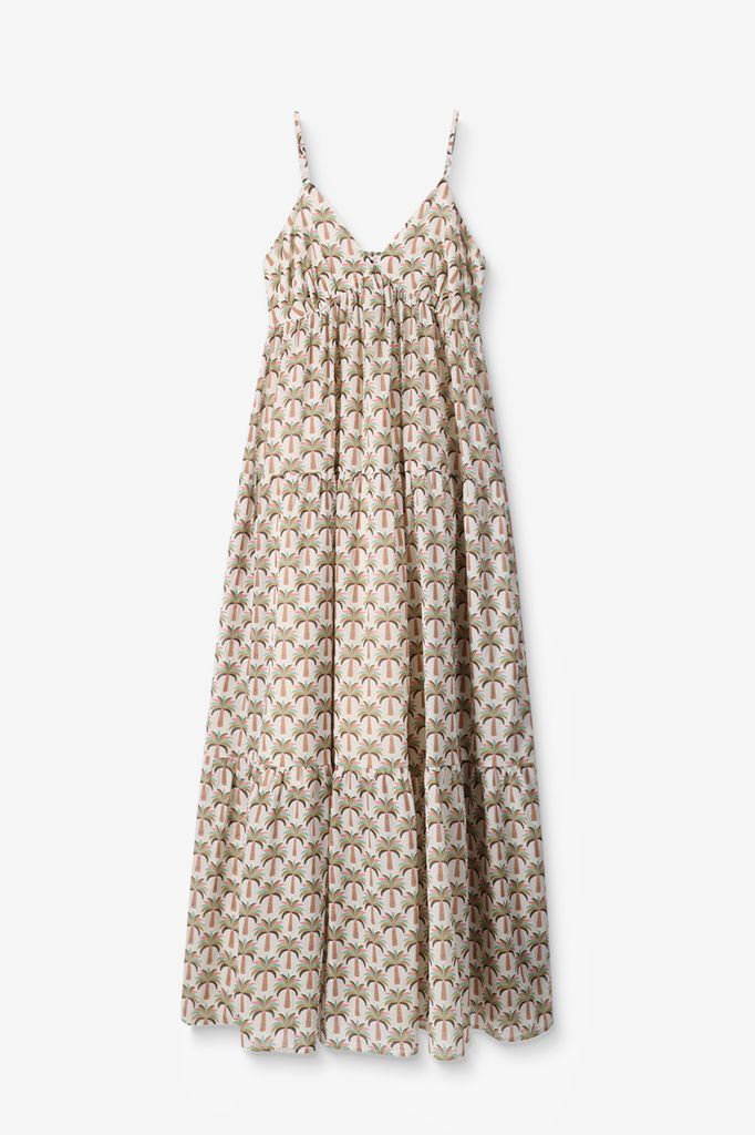 Sissy-Boy Multicolour Maxi Jurk Met Palmboom Print
