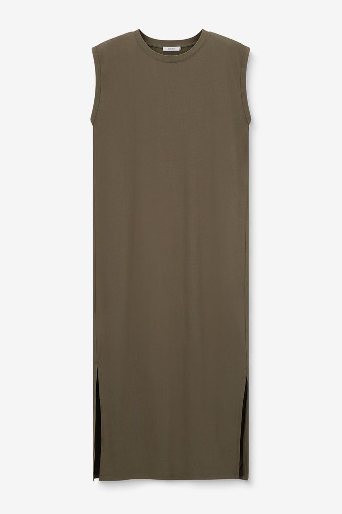 Sissy-Boy Donkergroene Mouwloze Maxi Jurk