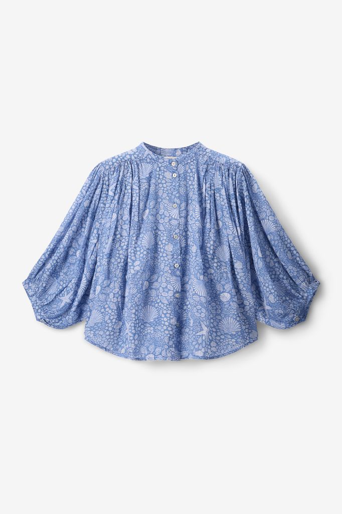 Sissy-Boy Blauwe Oversized Blouse Met Print