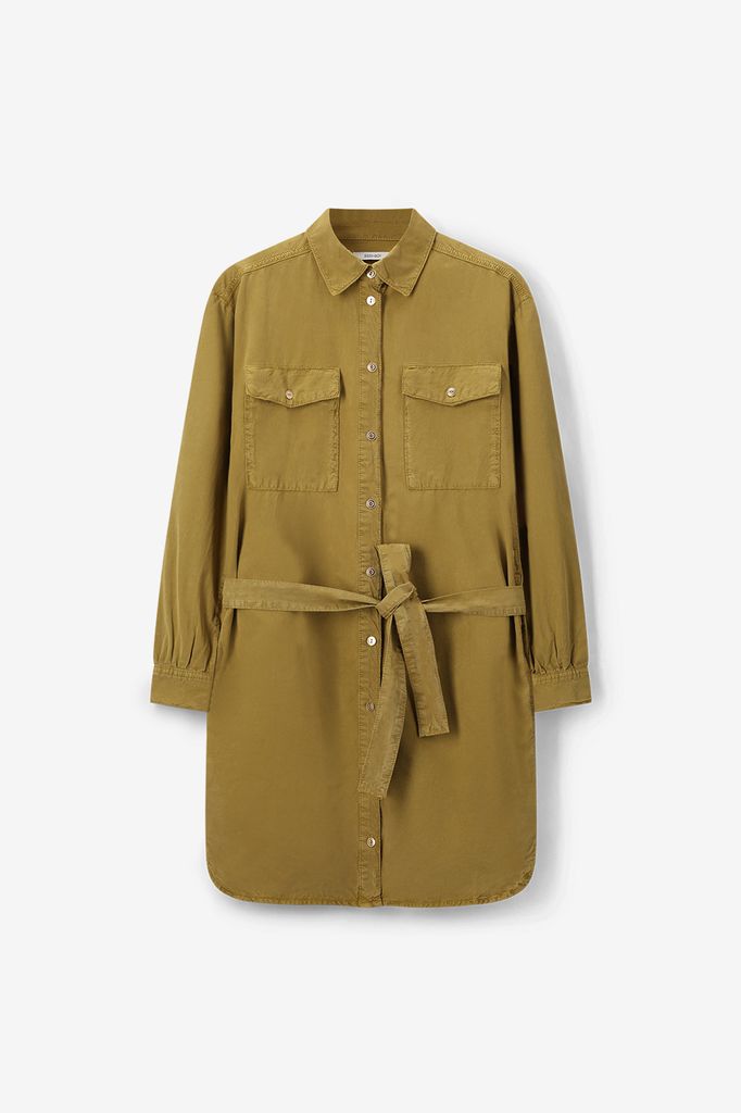 Sissy-Boy Lichtgroene Midi Jurk Met Ceintuur