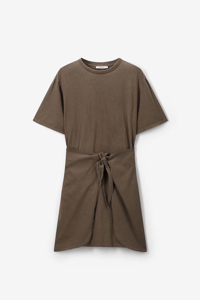 Sissy-Boy Donkergroene Jersey Wikkeljurk