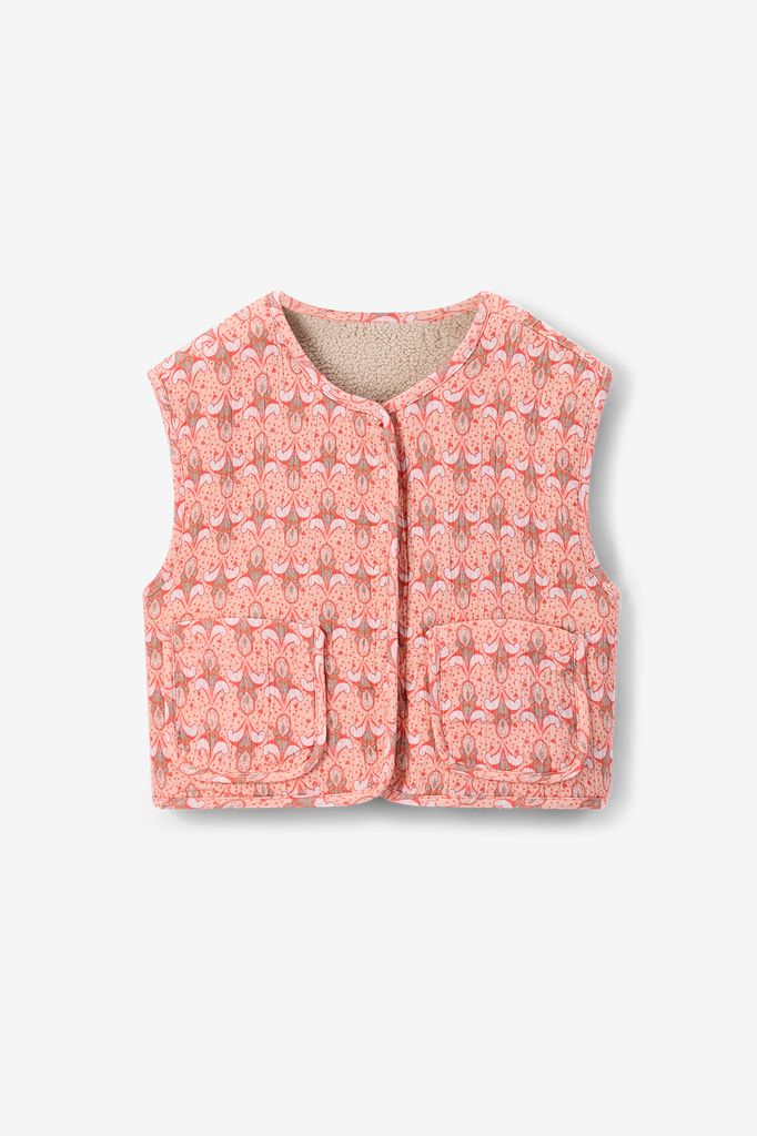 Sissy-Boy Lichtoranje Reversible Teddy Gilet