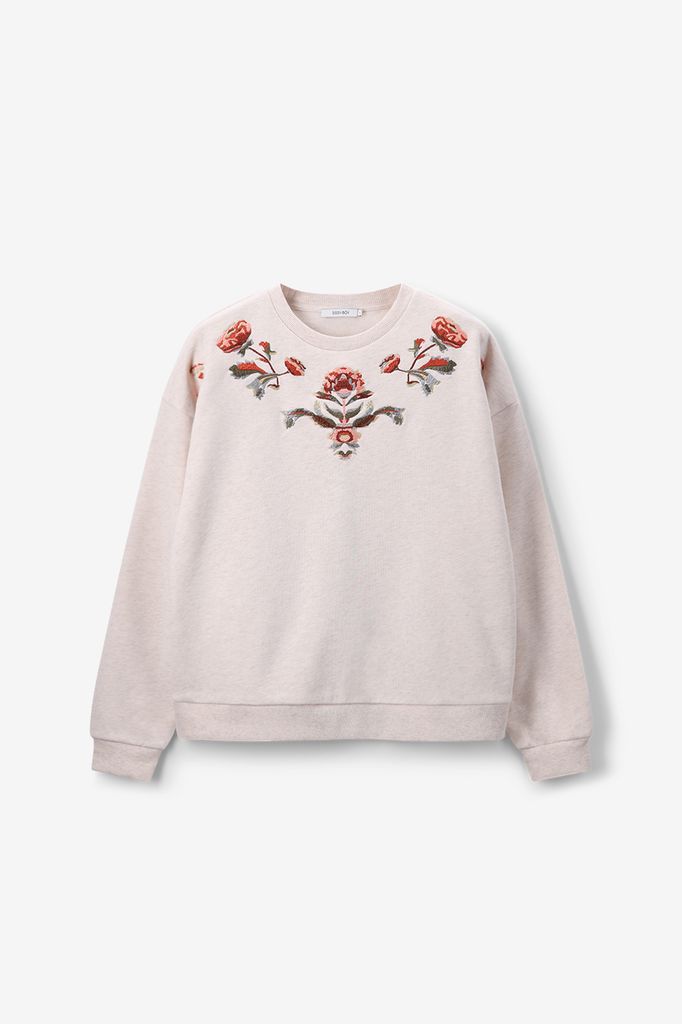 Sissy-Boy Beige Sweater Met Embroidery
