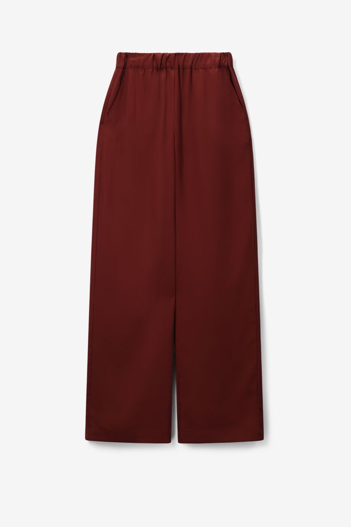 Sissy-Boy Donkerbruine High Waist Wide Leg Broek