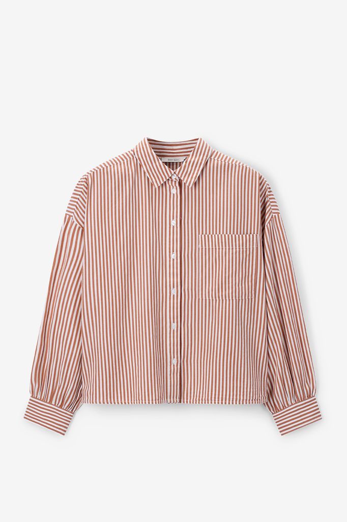 Sissy-Boy Lichtbruine Gestreepte Blouse