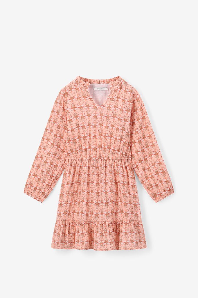 Sissy-Boy Lichtoranje Jurk Met Print