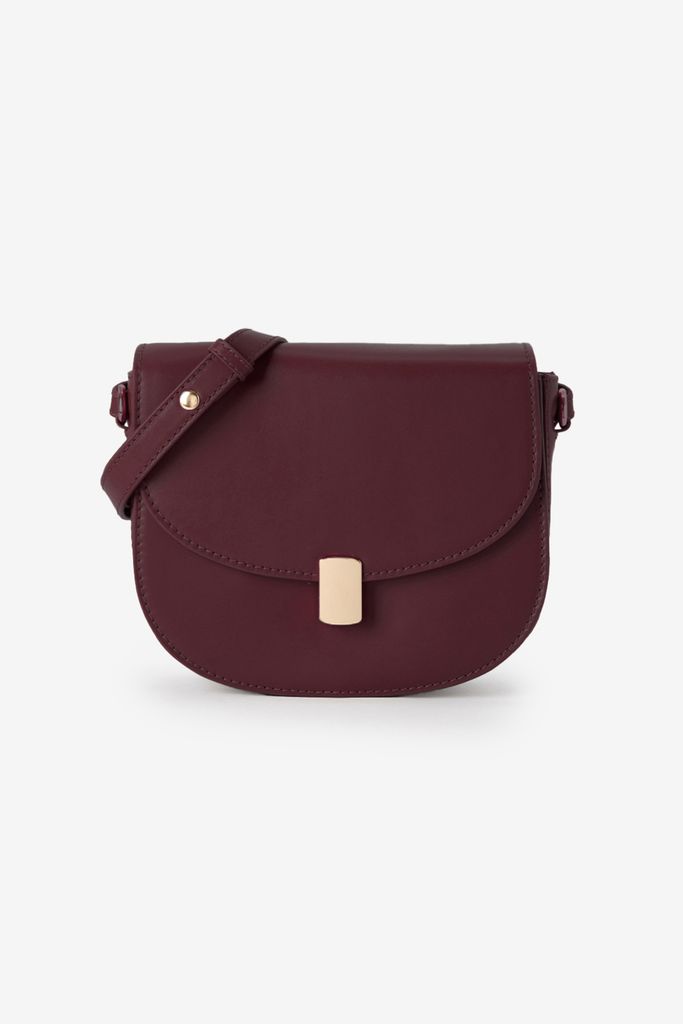 Sissy-Boy Donkerrode Leren Crossbody Tas