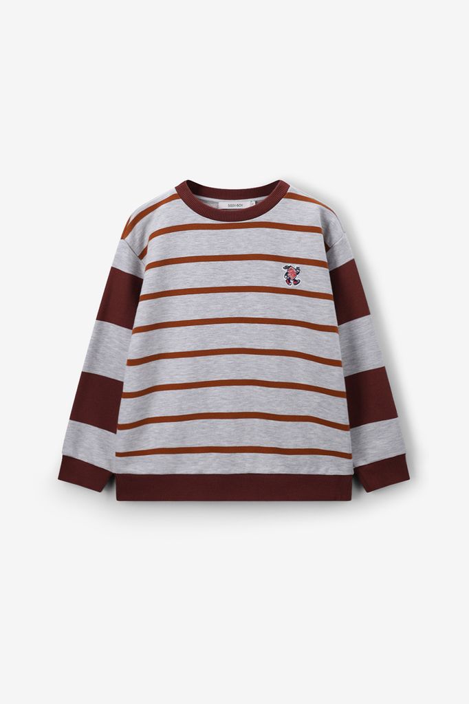 Sissy-Boy Grijze Sweater Met Strepen
