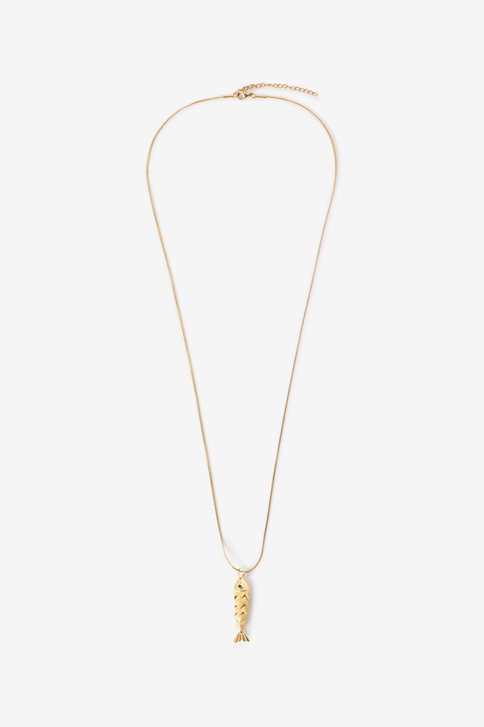 Sissy-Boy Goudkleurige Ketting Met Vis Bedel