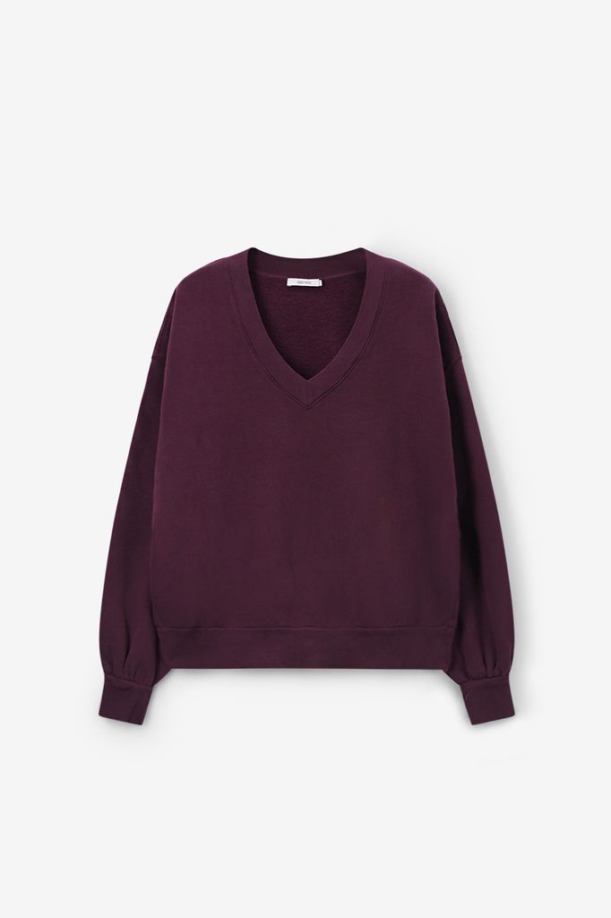 Sissy-Boy Donkerrode Sweater Met V-hals