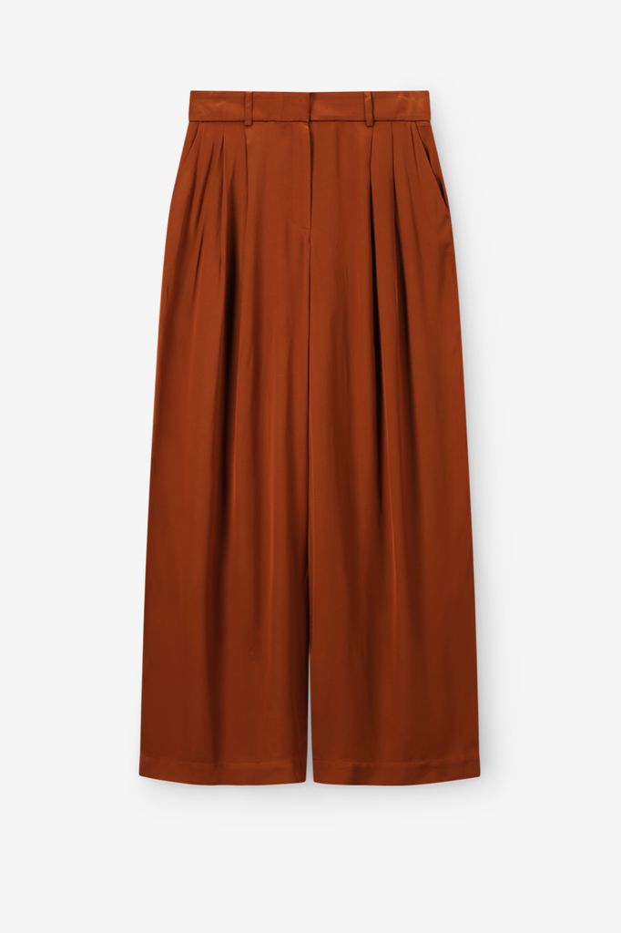 Sissy-Boy Bruine High Waist Wide Leg Broek