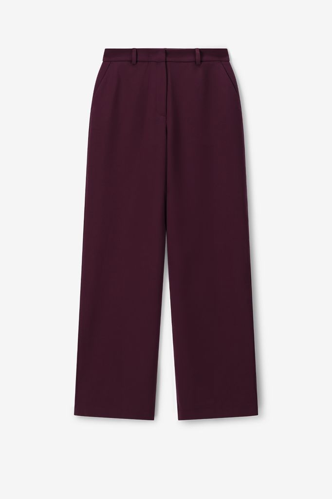 Sissy-Boy Donkerrode High Waist Wide Leg Broek