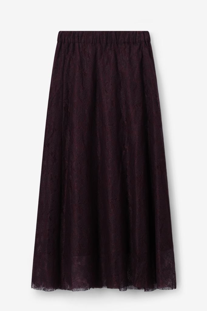 Sissy-Boy Paarse Kanten Maxi Rok