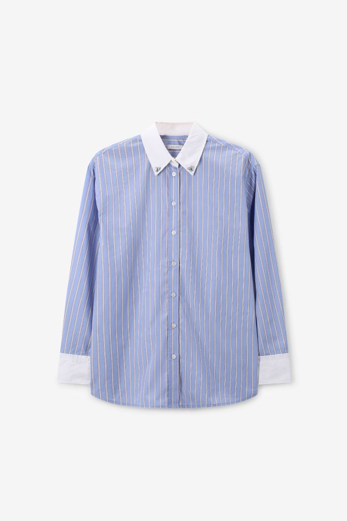 Sissy-Boy Blauwe Gestreepte Blouse