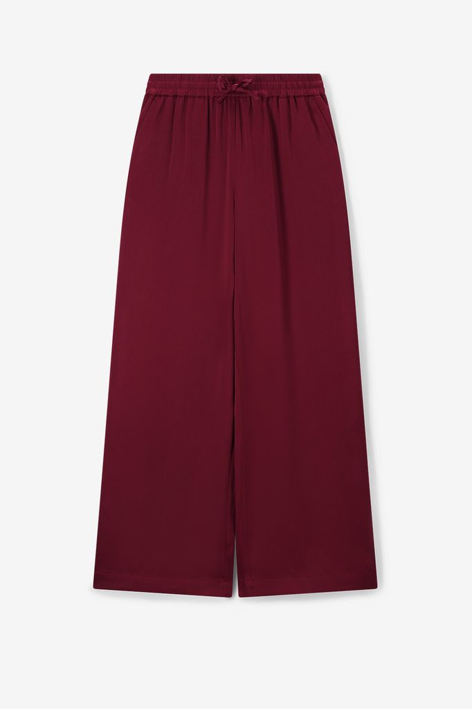 Sissy-Boy Donkerrode High Waist Wide Leg Broek