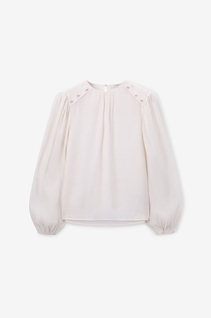 Sissy-Boy Witte Blouse Met Pofmouwen
