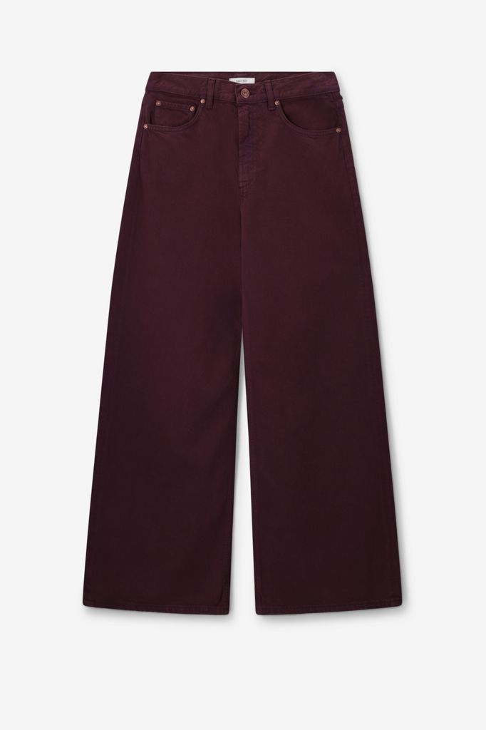 Sissy-Boy Donkerrode High Waist Wide Leg Jeans