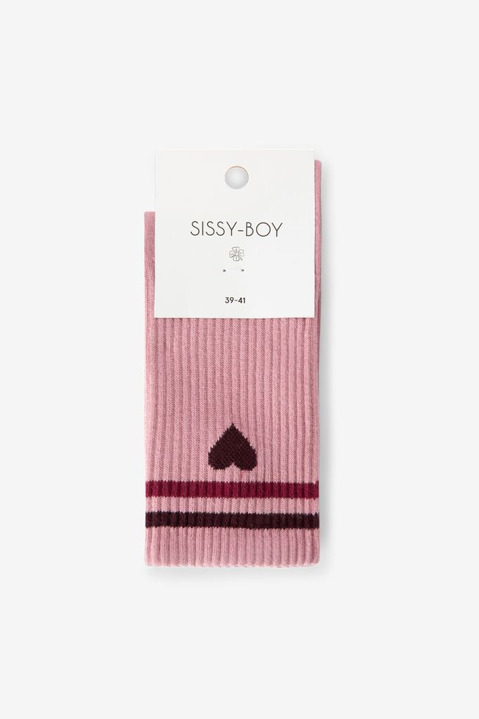 Sissy-Boy Roze Sokken Met Hartje