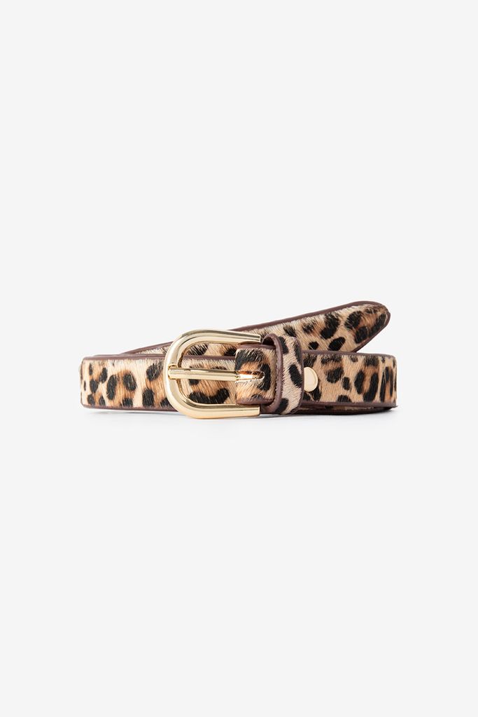 Sissy-Boy Donkerbruine Riem Met Leopard Print