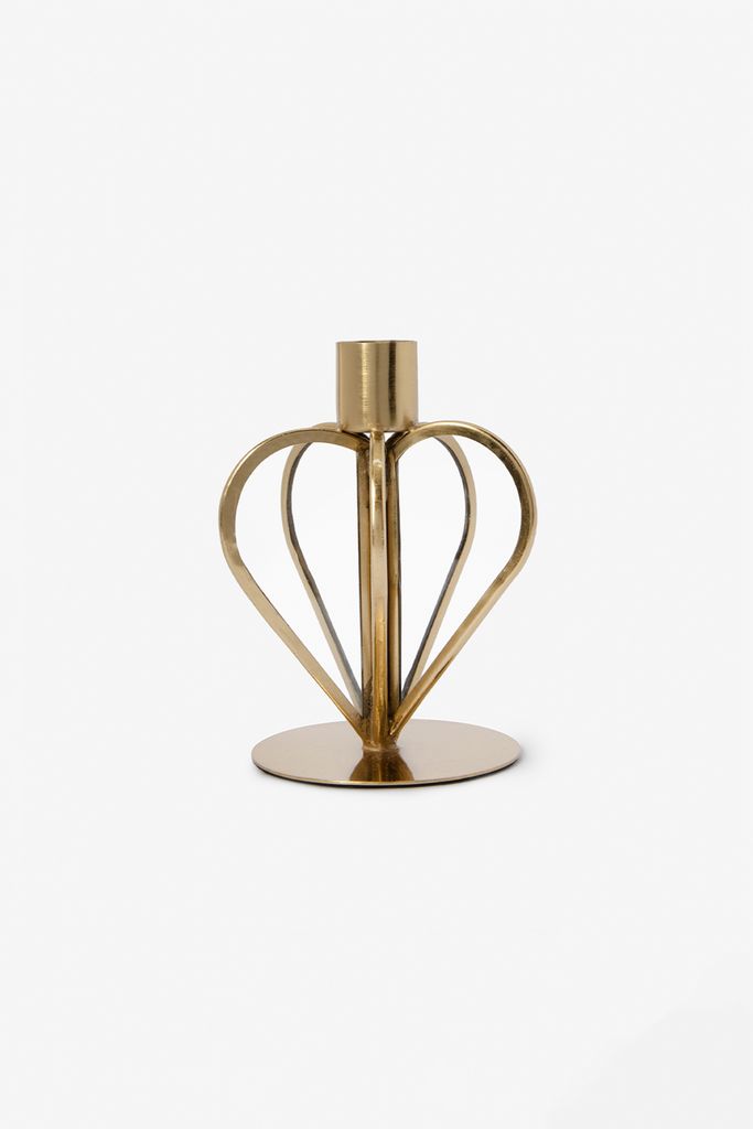 Sissy-Boy Gouden Glazen Kandelaar Hart Small