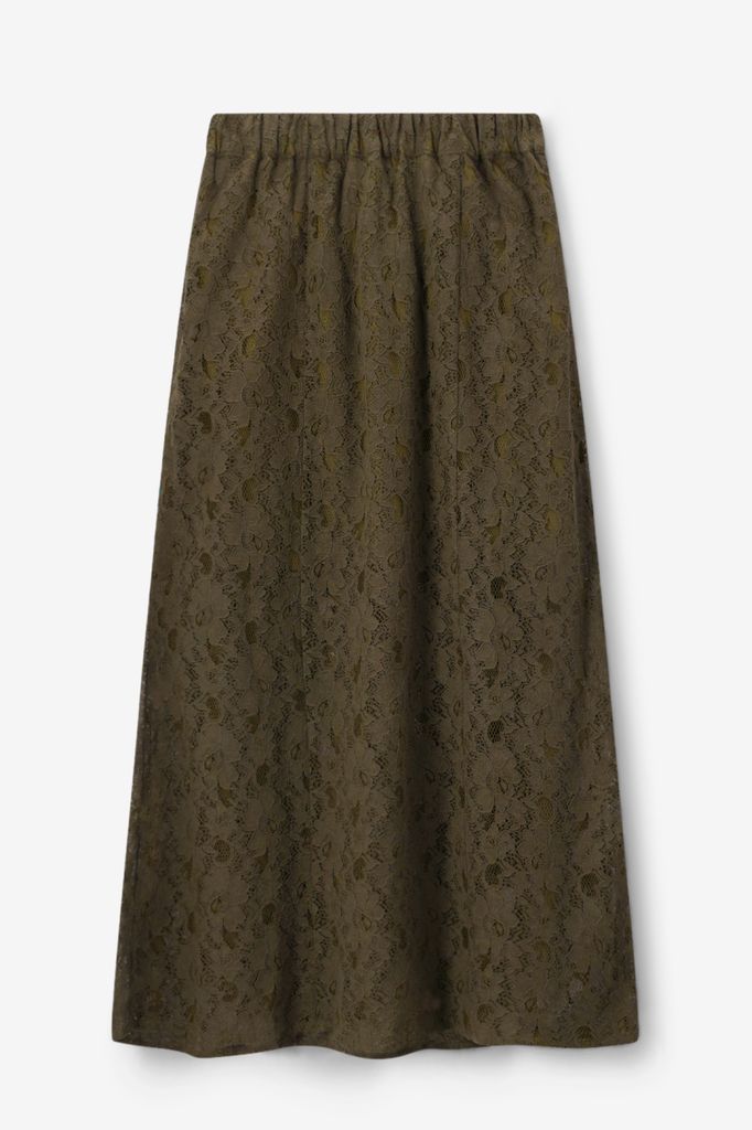 Sissy-Boy Donkergroene Kanten Maxi Rok