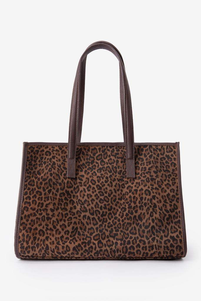 Sissy-Boy Bruine Shopper Met Leopard Print