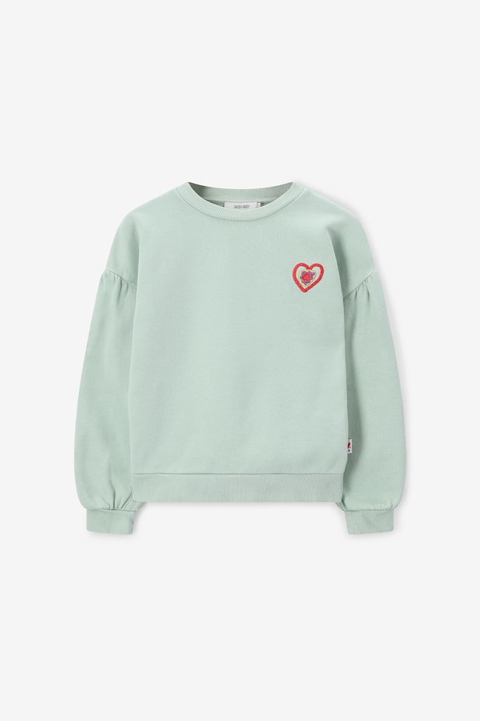 Sissy-Boy Lichtgroene Sweater Met Pofmouwen