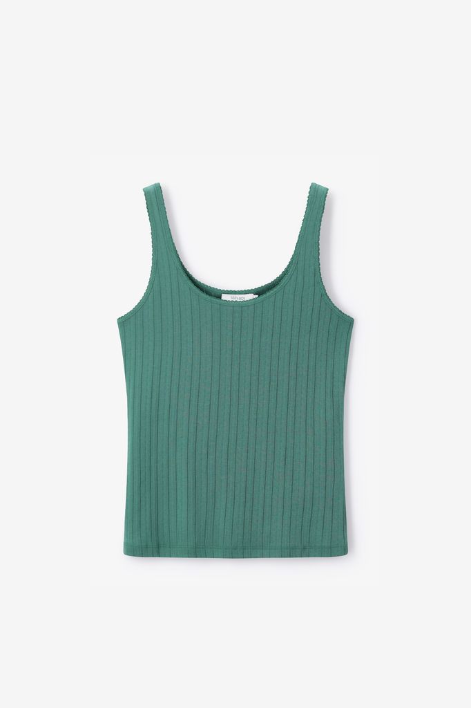 Sissy-Boy Groen Rib Singlet