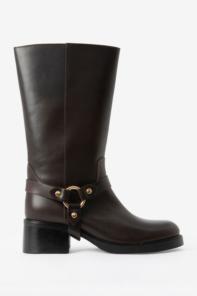 Sissy-Boy Donkerbruine Biker Boots Met Gesp
