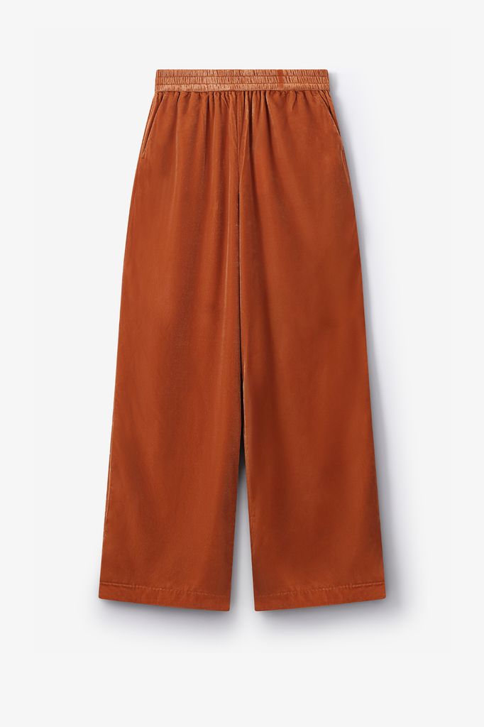 Sissy-Boy Oranje Velvet Wide Leg Broek