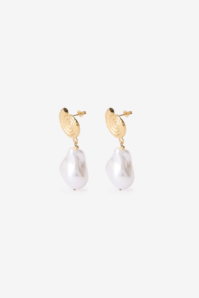 Sissy-Boy Gold Plated Oorbellen Met Parel