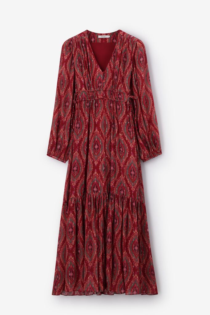 Sissy-Boy Rode Maxi Jurk Met Print