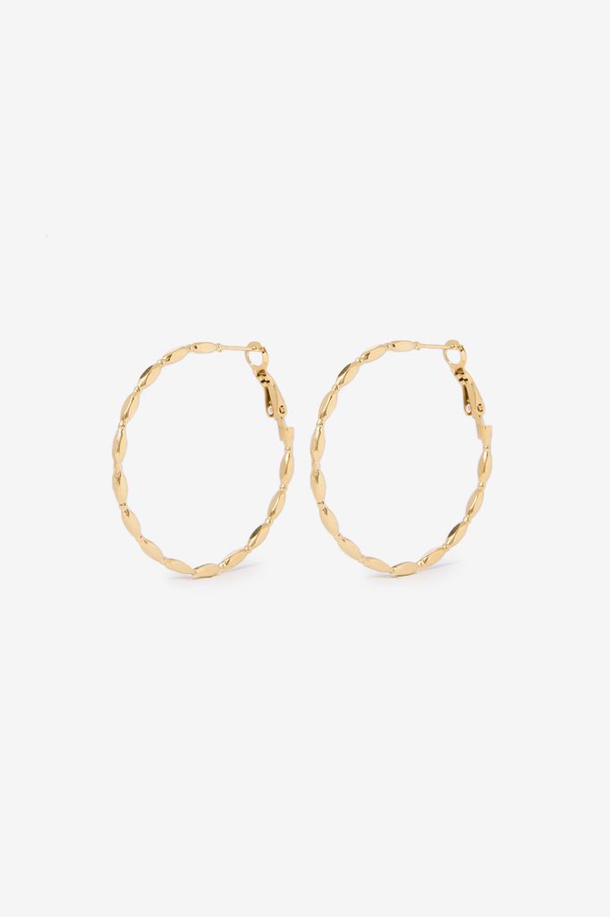 Sissy-Boy Gold Plated Irregular Hoop Oorbellen