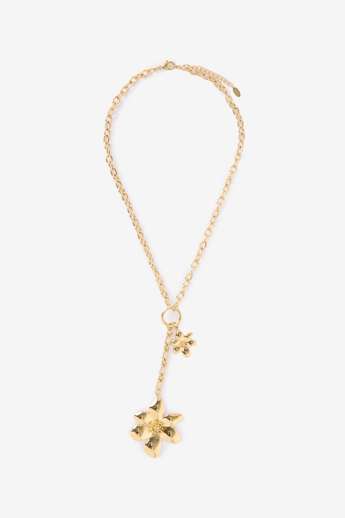 Sissy-Boy Gold Plated Ketting Met Bloem