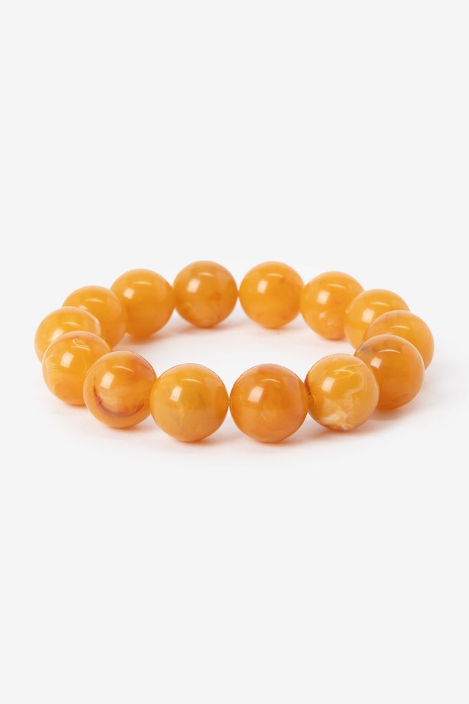 Sissy-Boy Licht Oranje Resin Kralenarmband