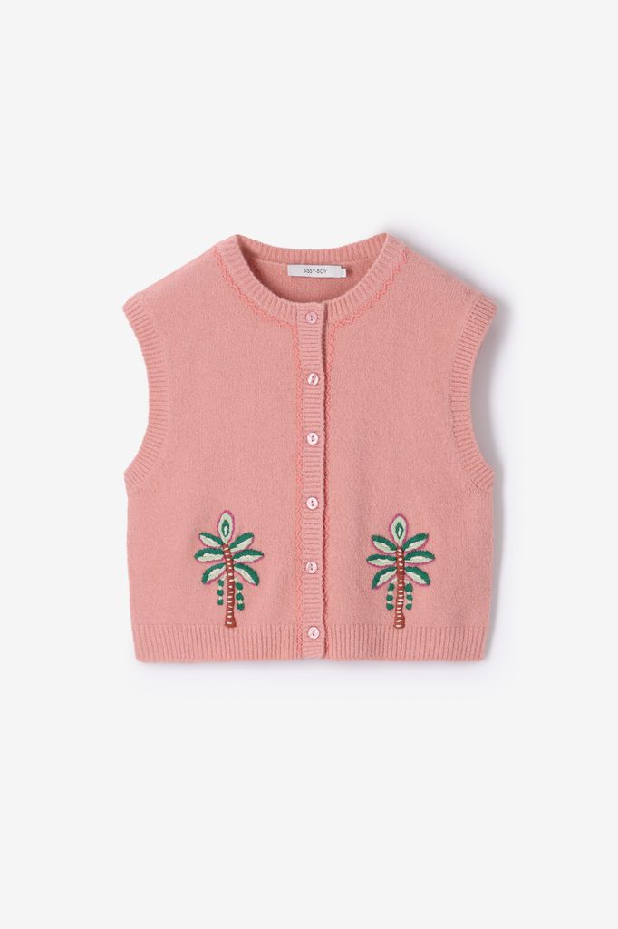Sissy-Boy Lichtroze Spencer Met Embroidery
