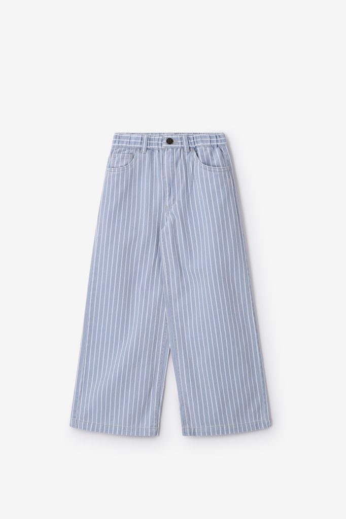 Sissy-Boy Blauwe Wide Leg Jeans Met Strepen