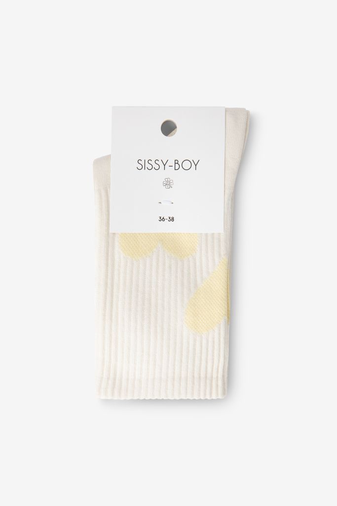 Sissy-Boy Witte Sokken Met Hartjes