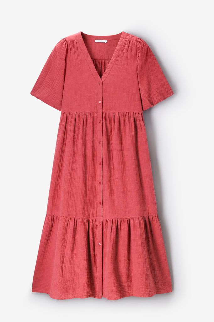 Sissy-Boy Rode Maxi Jurk Met Ballon Mouwen