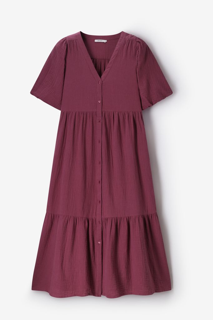 Sissy-Boy Donkerroze Maxi Jurk