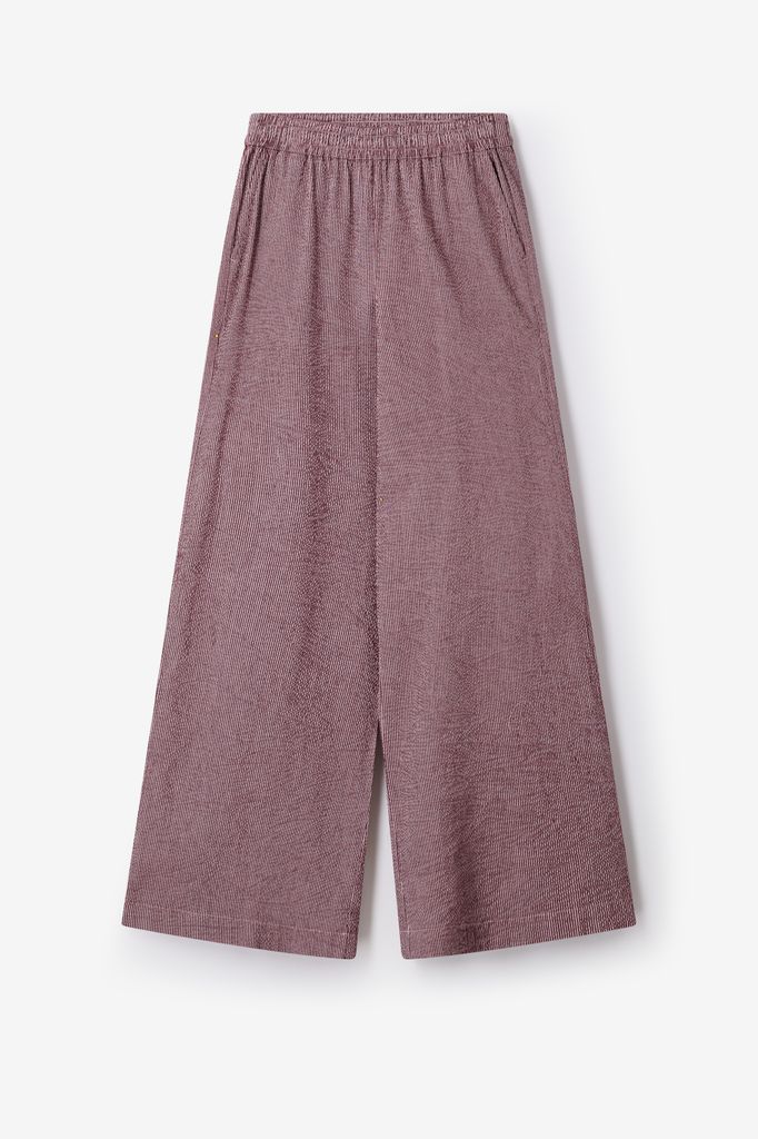 Sissy-Boy Donkerrode Gestreepte Wide Leg Broek