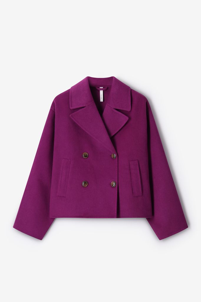 Sissy-Boy Paarse Wollen Peacoat Jas