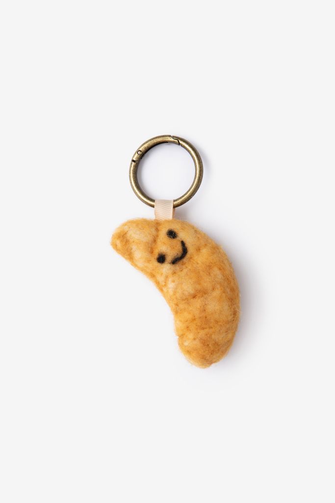 Sissy-Boy Bruine Vilten Croissant Bag Charm