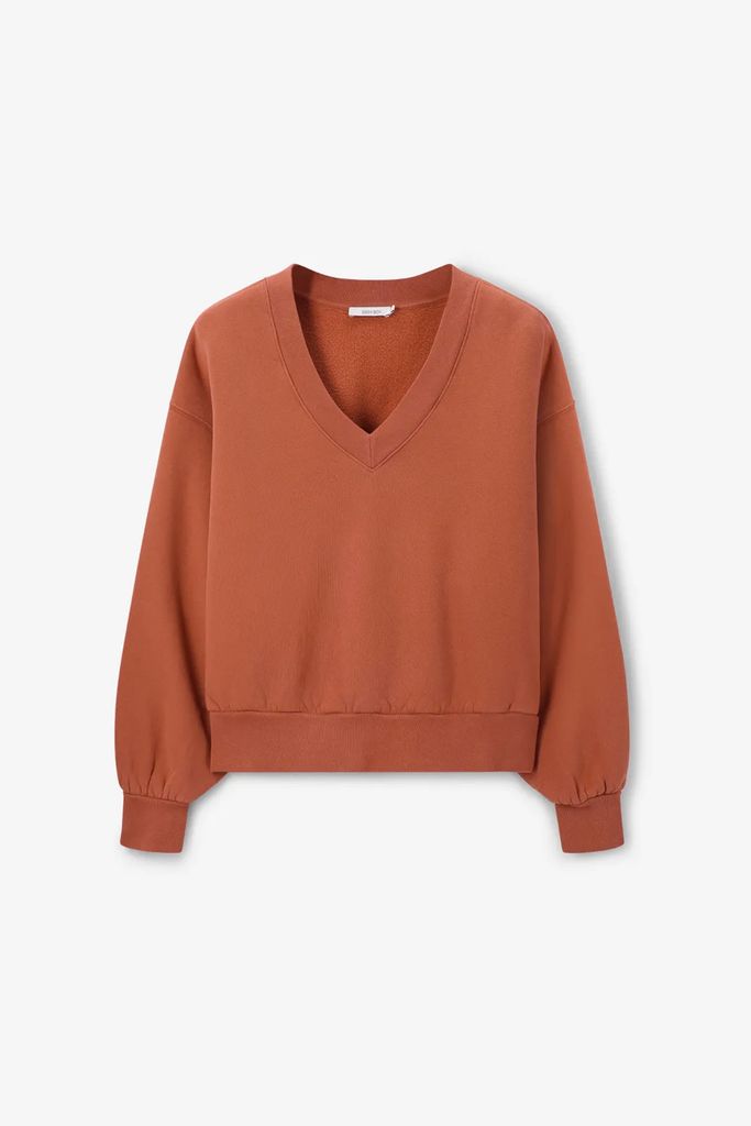 Sissy-Boy Donkerbruine V-hals Sweater