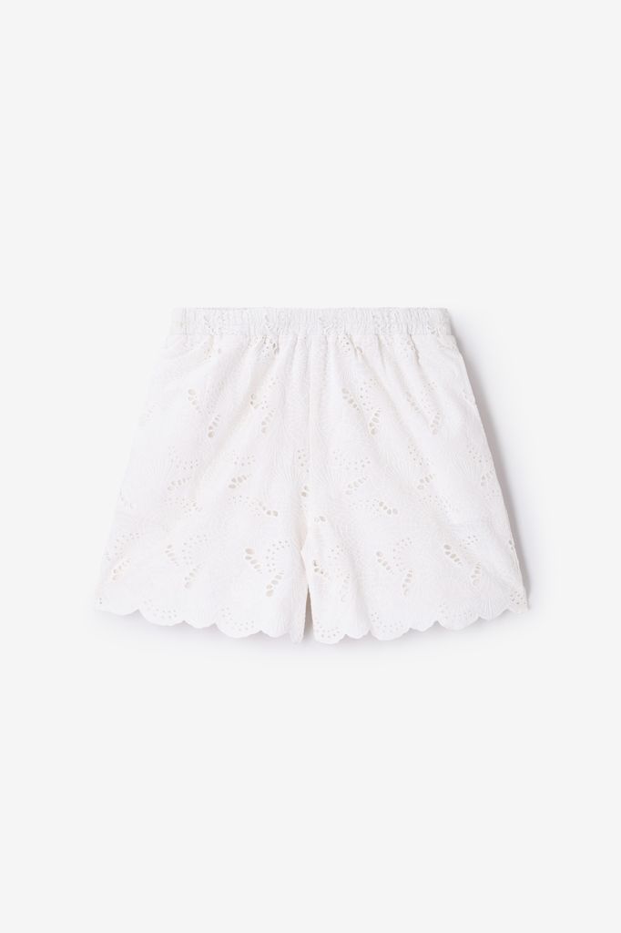 Sissy-Boy Witte Short Met Broderie