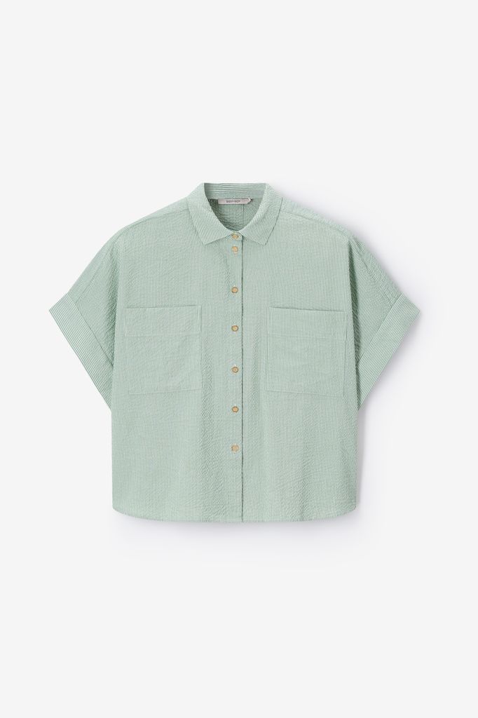 Sissy-Boy Groene Gestreepte Blouse