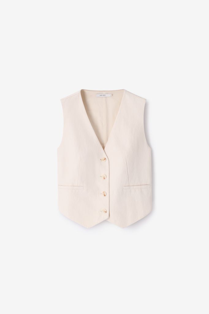 Sissy-Boy Wit Linnen Gilet
