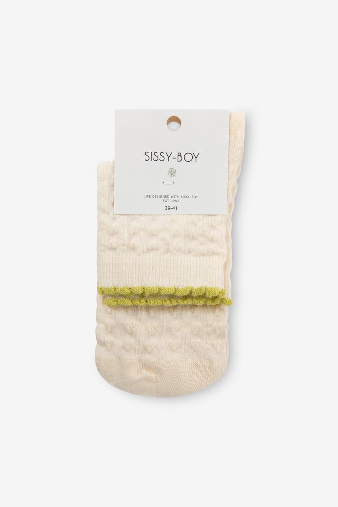 Sissy-Boy Gebroken Witte Sokken Met Ajour