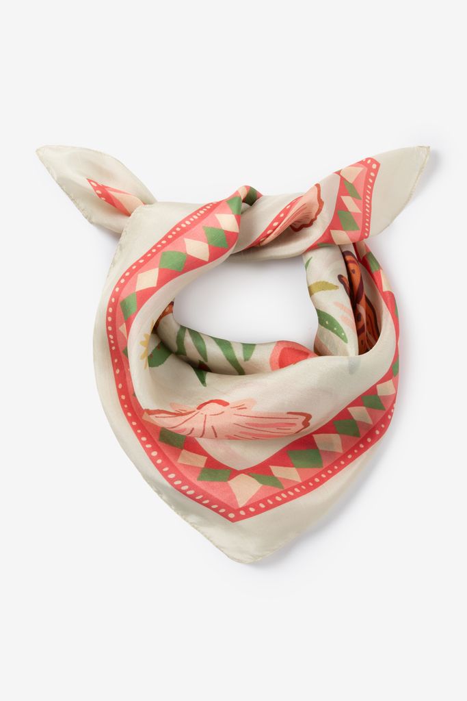 Sissy-Boy Witte Sjaal Met Print
